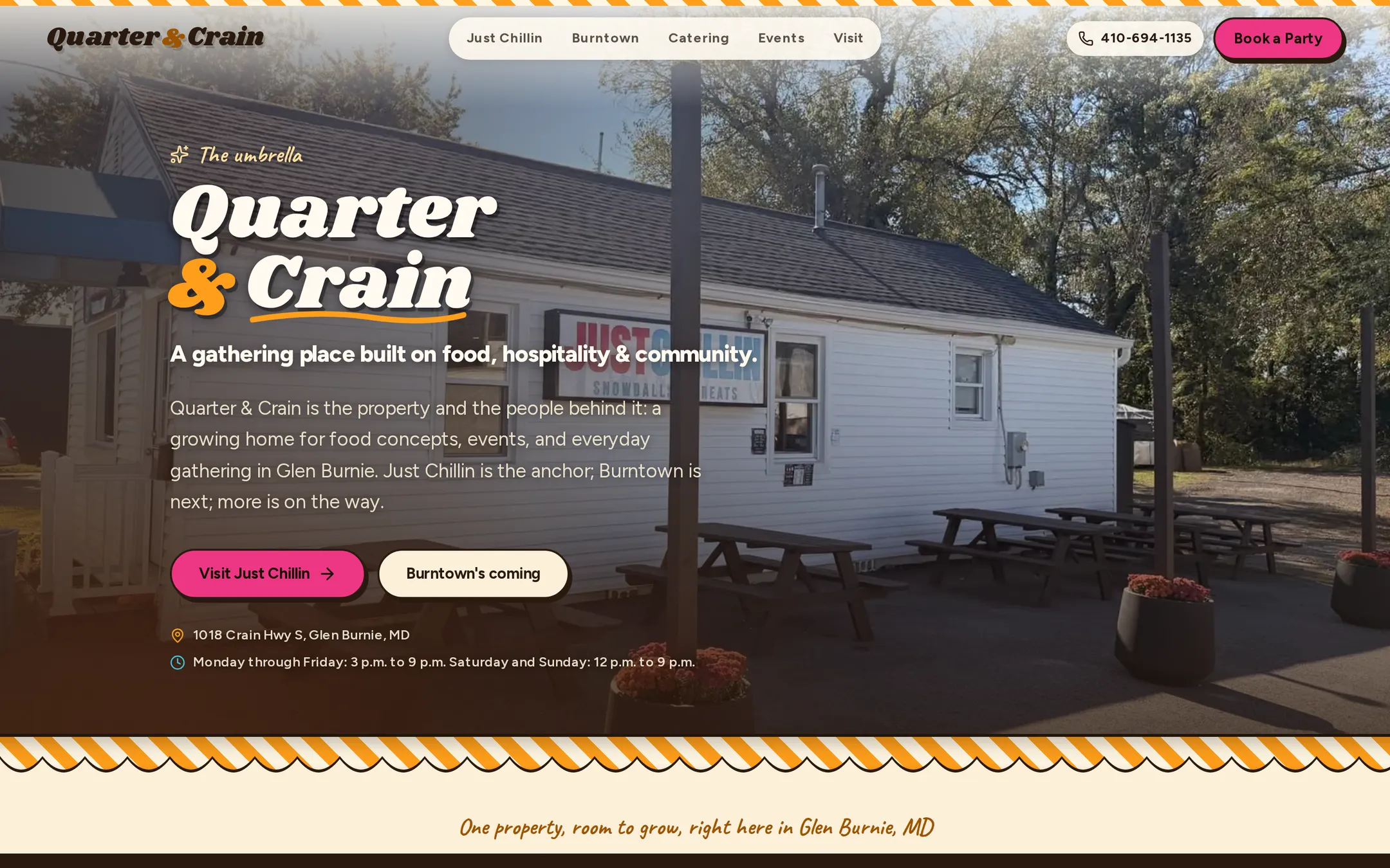 Quarter & Crain, the homepage at quarterandcrain.com
